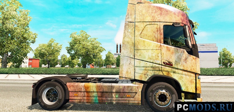 Скин Nebula Grunge на тягач Volvo для Euro Truck Simulator 2